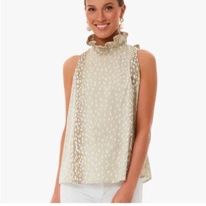 Tuckernuck Beige and White Printed Dress